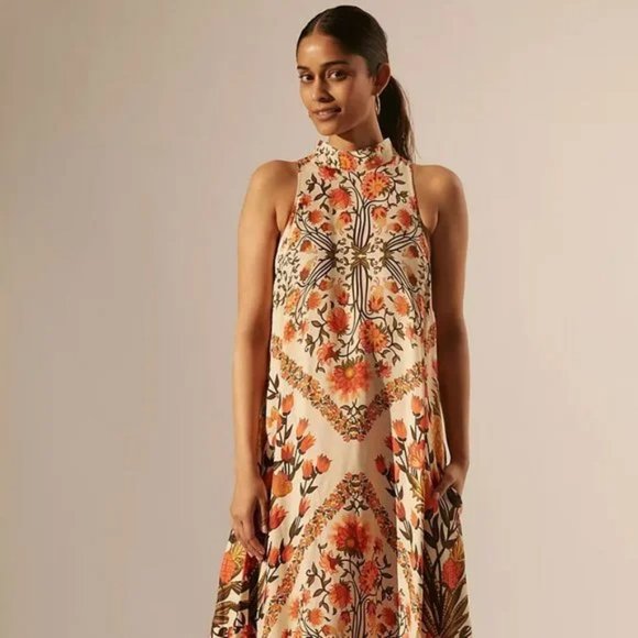 FARM Rio Dresses & Skirts - Farm Rio Floral Halter Maxi Dress sz S